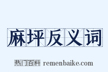 麻坪反义词是什么意思的图片
